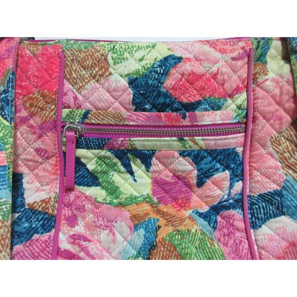 Vera Bradley Superbloom Iconic Hipster Crossbody Bag Pink Floral Slim File Bag - Picture 2 of 8